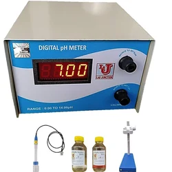 Lab Junction Digital pH Meter, Mini 2 Point Calibration LJ-141, for Measuring pH in Water/Food/Chemical Testing