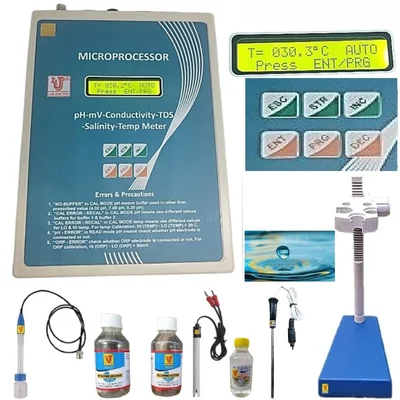 Lab Junction pH, Conductivity, TDS, Microprocessor pH-EC-TDS-Salinity-mV-Temperature Meter, Model:LJ-1615