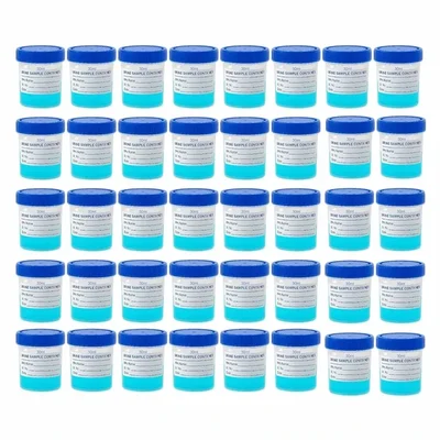Labxprt 40pcs x 30ml Polypropylene Urine Sample Bottles with Lid for Laboratory