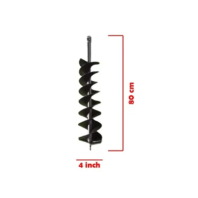 Zeyang 4 Inch (Double Spiral) Auger Bit for 2 Stroke & 4 Stroke For Earth Auger/ Post Hole Digger Machiner, EA-034