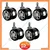 Prakash Heavy Duty Screw Type Nylon Office Chair Wheels - Set of 5 White Casters with 250 kg Load Capacity