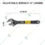 Globus 300 mm (12 inches) Black Forged Adjustable Steel Wrench (368)