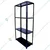 Menage 60x36x12 Inch 4 Shelves 24 Gauge Metal Black Slotted Angle Rack