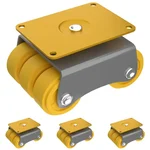 Premium Quality 50 mm Height Flat Sixer Plate Type Caster Wheel with 360° Rotating Top Plate - Set of 4