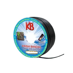 Krishi Bandhu 3000 feet Flat Inline Drip Pipe 20mm, 30cm Hole Spacing with 0.2mm Wall Thickness and 4LPH, 15M