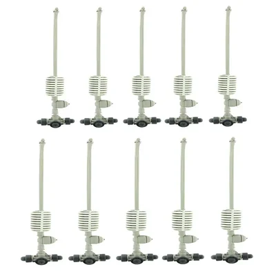 Irrigation Fogger System 4 Way Fogger Assembly Unit with Check Valve for Garden, Greenhouses, Mist Cooling System and Poultry Farm (Pack Of 10)