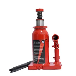 Titan 10 Ton Capacity Iron Red Hydraulic Bottle Jack for Compact SUVs, Mini Truck, Tractor - 395 mm Maximum Lifting Height (6 Months Warranty)