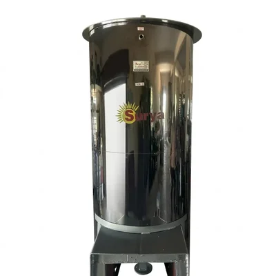 Surya Industrial High-Capacity Mirror Polish 12mm Inner Tank Wood Fired Hot Water Boiler 1000L