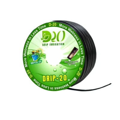 D-20, 16 mm, 3000 feet Flat Inline Drip Lateral Pipe with 20 cm Hole Spacing and 0.3 mm Thickness | 4 LPH Discharge Rate