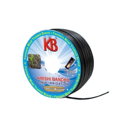 Krishi Bandhu 900 m Flat Inline Drip Lateral Pipe 16mm, 40cm Hole Spacing, 0.4mm Wall Thickness, 4 LPH Water Discharge