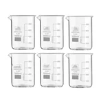 SBT Instruments 6 pcs Borosilicate 3.3 Glass Beaker 1000ml with Graduation Marks for Laboratory
