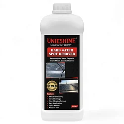 Unieshine 1000 ml Hard Water Stain & Spot Remover from Car Glass, Tiles & Mirror 