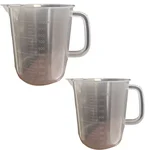 SBT Instruments Plastic 2pcs Measuring Jug 1000ml (1 LTR) Beaker with Handle for Laboratory