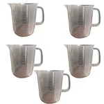 SBT Instruments Plastic 5pcs Measuring Jug 1000ml (1 LTR) Beaker with Handle for Laboratory