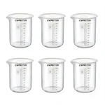 Cometek 1000ml Polypropylene Beaker Set of 6 for School & College Labs