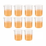 Labxprt 1000ml Beaker Pack of 10 Transparent Measuring Cup for Lab