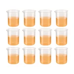 Labxprt 1000ml Beaker Pack of 12 Transparent Measuring Cup for Lab & Kitchen