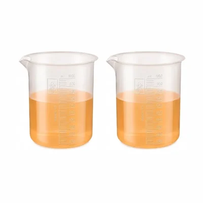 Labxprt 1000ml Pack of 2 Lab Measuring Beaker Polypropylene Embossed Scale