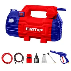 Emtop 100 bar ,1500 W High pressure Car Washer With All Accessories (EHPW1501)