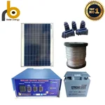 RB Solar 13 KV Solar Zatka Machine to Cover 100 Bigha Area with Solar Panel, Battery, Insulator and Fence Wire