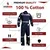 SENSE SAFETY 100% Cotton Boiler Suit, Unisex Blue, Medium, 225 GSM, Retardant, Multiple Pockets, Reflective Tape