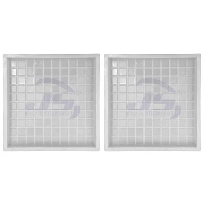 JS DESIGNER Pack Of 2 Chequered ( 100 DABBI ) Silicone Plastic Tile Mould | 12 x 12 Inches