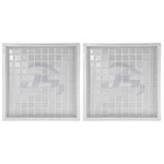 JS DESIGNER Pack Of 2 Chequered ( 100 DABBI ) Silicone Plastic Tile Mould | 12 x 12 Inches
