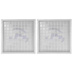 JS DESIGNER Pack Of 2 Chequered ( 100 DABBI ) Silicone Plastic Tile Mould | 12 x 12 Inches