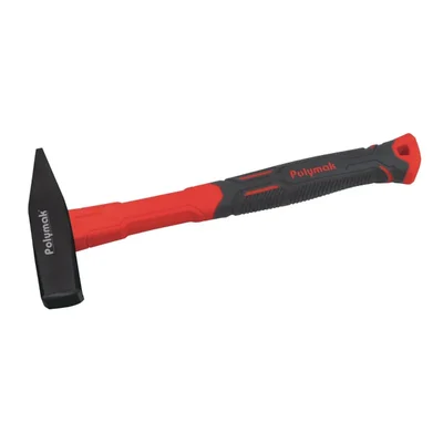 Polymak 100g Machinist Hammer Drop Forged Carbon Steel Head Shock-Absorbing Fiberglass Handle Wrench HT-P-MHF-100