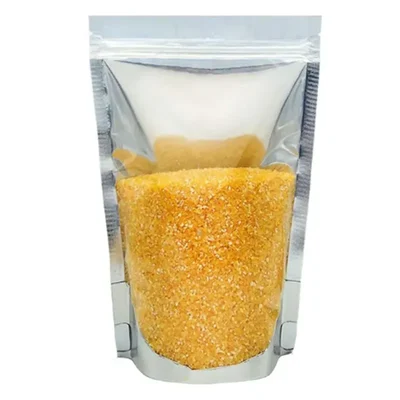 100gm Transparent Front and Silver Back Ziplock Standup Pouches for Dry Fruit Packaging(Pack-50)