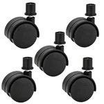 Premium Quality 50 mm Pillar type Cooler Castor Wheel, Black Colour (Pack of 5)