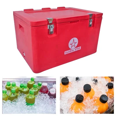 Global Star 100 Litre Insulated Chiller Ice-Box, Up to 24 hrs Insulation Support for Picnic and Outing