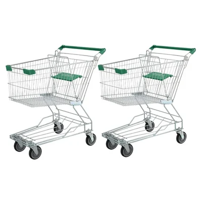 Bigapple 100L Capacity  Pack Of 2 Heavy Weight Asian Style King Shopping Trolley | BA-AS100
