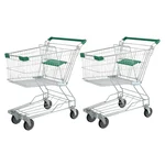 Bigapple 100L Capacity Pack Of 2 Heavy Weight Asian Style King Shopping Trolley | BA-AS100
