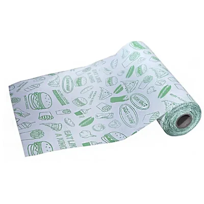 2 Pcs, 100Meter, 12-inch 40 GSM Butter Paper Roll for Food Packaging and Takeaway