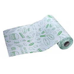 2 Pcs, 100Meter, 12-inch 40 GSM Butter Paper Roll for Food Packaging and Takeaway