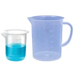 Bello 2pcs Polypropylene Beakers of 100ml & 250ml Capacity with Graduation Marks for Laboratory
