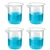 Bello 4pcs x 100ml Polypropylene Beakers with Graduation Marks for Laboratory