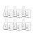 Bello Set of 12 Borosilicate 3.3 Glass Beaker and Conical Flask of 100 ml with Graduation Marks