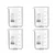 SBT Instruments Borosilicate 3.3 Glass 4pcs x 100ml Beakers with Graduation Marks for Laboratory