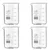 Bello 100ml x 4pcs Borosilicate 3.3 Glass Beakers with Graduation Marks for Laboratory