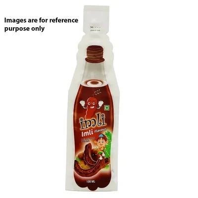 Cool Sip 100 ml Imli Bottle Shape Hygienic and Fresh Plastic Pouches for Juice Packaging Liquids (Pack-1000 Pcs)