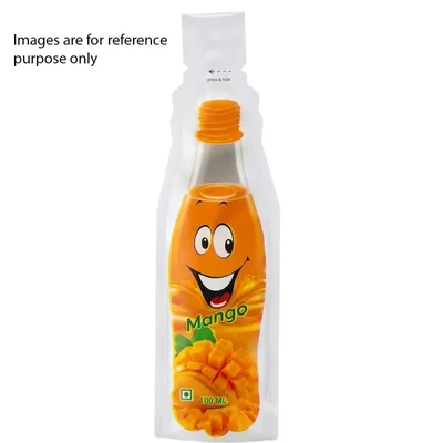 Cool Sip 100 ml Mango Bottle Shape Plastic Pouches Flexible Liquid Packaging Juice Beverage Pouch(Pack-1000 Pcs)