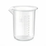 Labxprt 100ml Pack of 1 Laboratory Measurement Reusable Plastic Cup Transparent Body with Embossed Scale