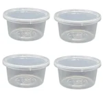 150 pcs, 100ml Reusable Transparent Container with Lid