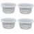150 pcs, 100ml Reusable Transparent Container with Lid