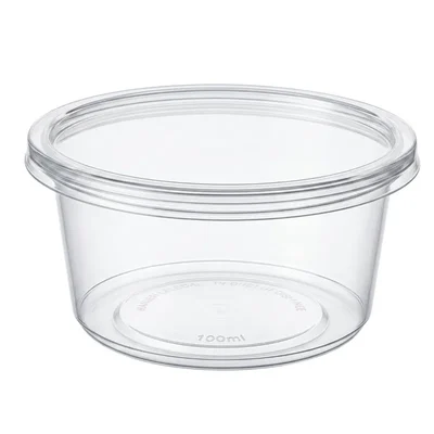 150 pcs, 100ml Reusable Transparent Container with Lid