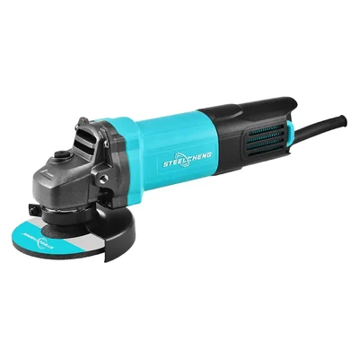 Steel Cheng 100mm 1100 Watt Powerful Angle Grinder With 2-Position Side Handle & Wheel Guard, 11000 RPM