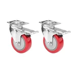 Premium Quality 4 inch Plate Type Caster Wheel With Brake, 75 kg Load Capacity per Wheel