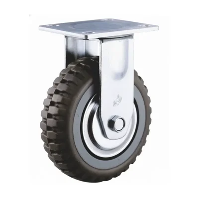 Heavy Duty 4 inch / 100 mm Fixed Type Double Ball Bearing PVC Caster Wheel